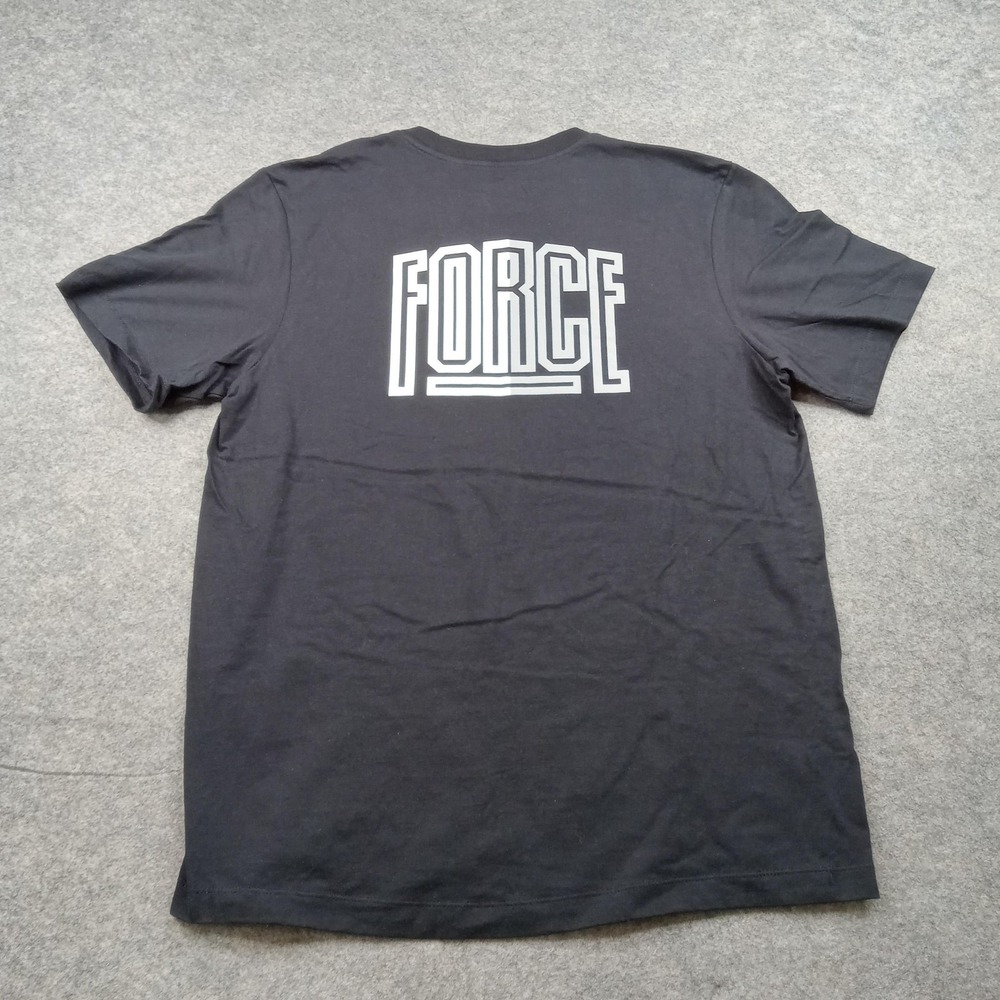 Nike Shirt Mens Medium Black Force Graphic The Nike Tee Tagless Cotton Athletic